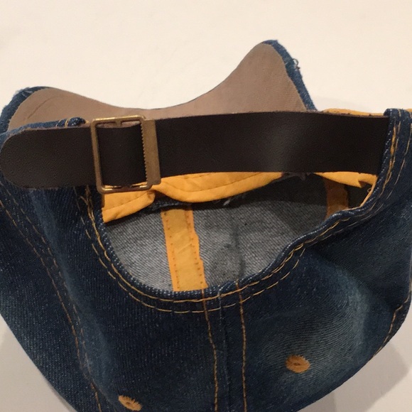 Rhinestone USA Flag Denim Baseball Hat - Picture 6 of 10